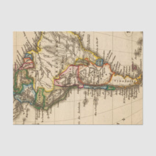Papier Mousseline Carte sud-américaine