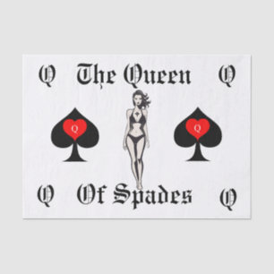 Papier Mousseline Carte Tarot Queen of Spades Thunder_Cove
