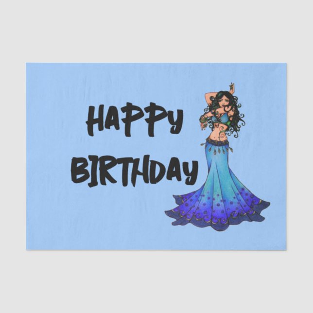 Papier Mousseline Cartes d'anniversaire de la danseuse du ventre (Recto)
