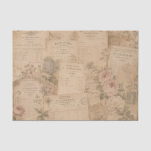 Papier Mousseline cartes postales anciennes et fleurs