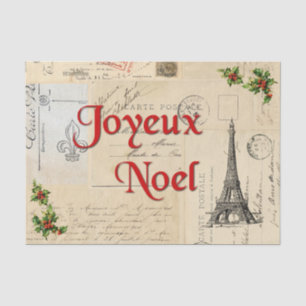 Papier Mousseline Cartes postales de Paris Papier de Noël