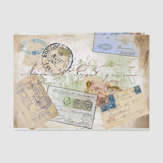 Papier Mousseline Cartes postales de voyage papier (Recto)