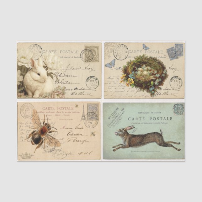 Papier Mousseline Cartes postales Paris (Recto)