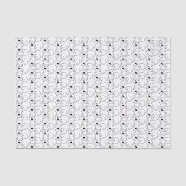 Papier Mousseline Carton Kitty Tissu Papier (Recto)