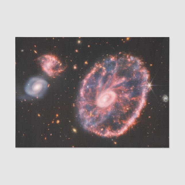 Papier Mousseline Cartwheel Galaxy, James Webb Télescope Spatial (Recto)