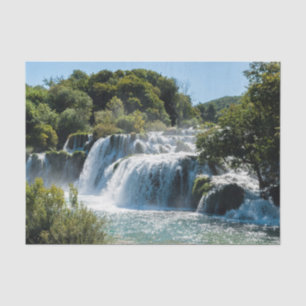 Papier Mousseline Cascade dans le Parc national de Krka - Dalmatie,