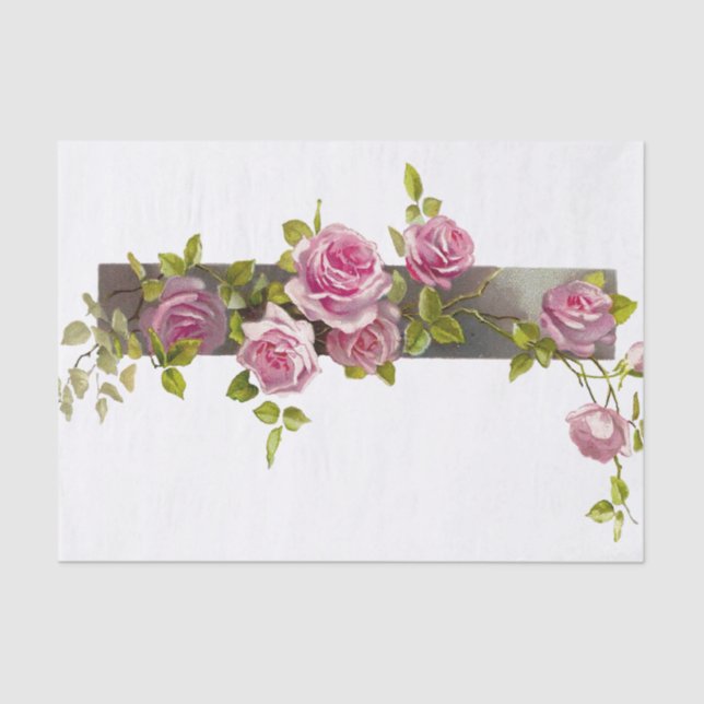 Papier Mousseline Cascade rose de cru (Recto)