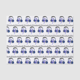 Papier Mousseline Casque Bleu Jouant Quelques Basse Classique
