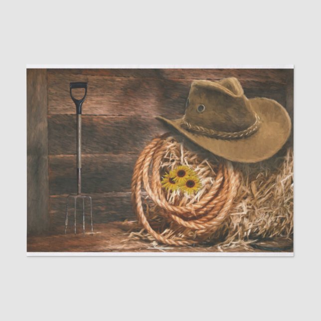 Papier Mousseline Casquette Cowboy (Recto)