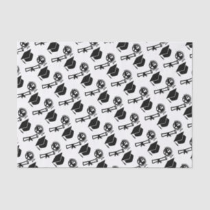 Papier Mousseline Casquette noir et blanc de gland d'icônes modernes