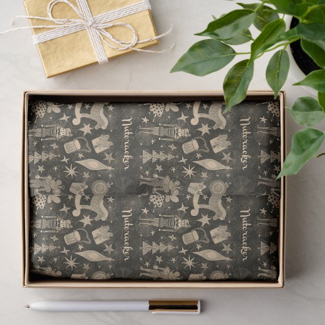 Papier Mousseline Casse-noix et fées Taupe Brown (Cadeau)