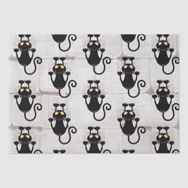 Papier Mousseline Cat Falling down fun dessin personnage (Recto)