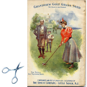 Papier Mousseline Catalogue vintage Grandview Golf Grass Seed