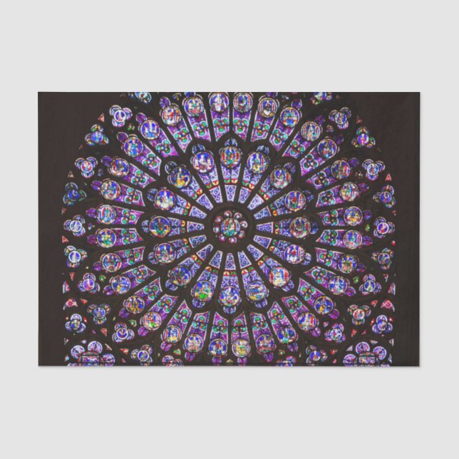 Papier Mousseline Cathédrale Notre-Dame de Paris Rose (Recto)