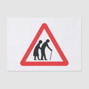 Papier Mousseline CAUTION Personnes ÂGÉES - VOYAGE UK