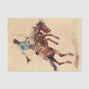Papier Mousseline Cavalier de Bronc 2 par Edward Borein