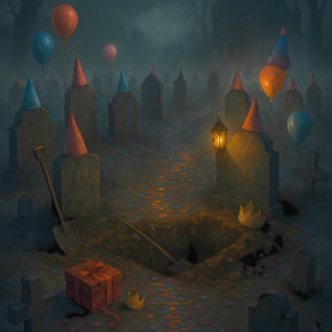 Papier Mousseline Célébration au cimetière – Découpage de fête gothi