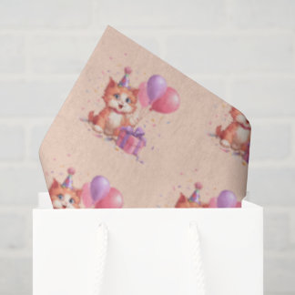 Papier Mousseline Célébration de chats Kitty Anniversaire
