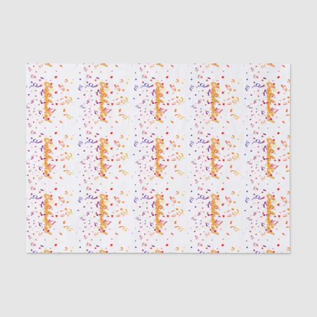 Papier Mousseline Célébrer Confetti (Recto)