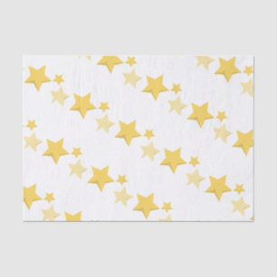 Papier Mousseline Céleste Jaune mignonne étoiles Baby shower