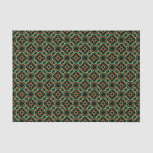 Papier Mousseline Celtic Christmas Holly Motif Wreath