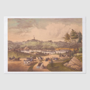 Papier Mousseline Central Park Antique #1, Fond détérioré #3