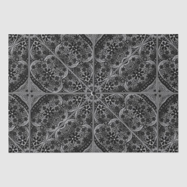 Papier Mousseline Céramique noir (Recto)