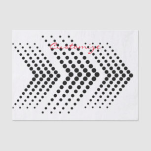 Papier Mousseline Cercle demi-ton Abstrait Zigzag Chevron