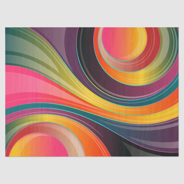 Papier Mousseline cercle tourbillon papier tissu abstrait (Recto)