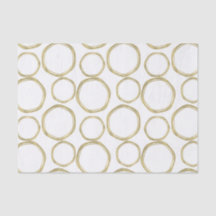 Cercles dorés sur tendance moderne blanche