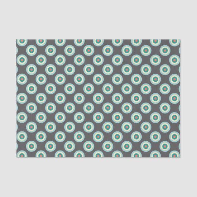 Papier Mousseline Cercles mixtes gris par Shirley Taylor (Recto)