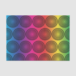 Papier Mousseline Cercles noirs tendance sur Rainbow Arrière - plan 