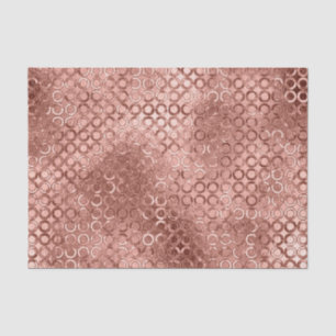 Papier Mousseline Cercles Rose Doré Brillants Luxe Étincelant