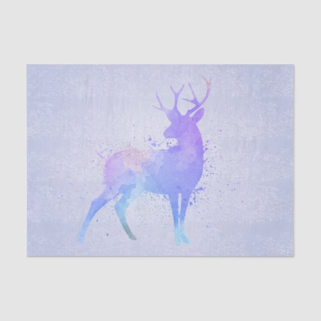 Papier Mousseline Cerf aquarelle (Recto)