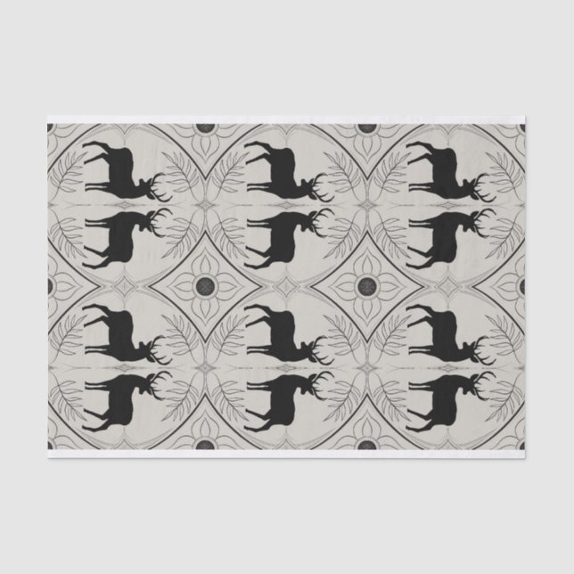 Papier Mousseline Cerf vintage 2 (Recto)