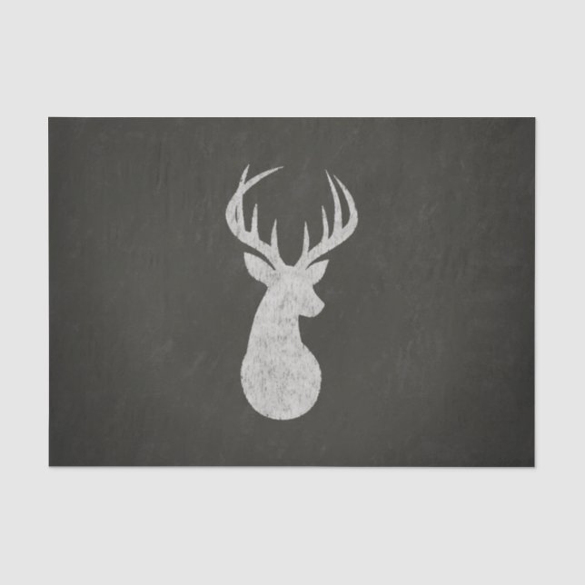 Papier Mousseline Cerfs communs avec le dessin de craie (Recto)