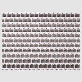 Papier Mousseline Cerise Forêt-Noire Gâteau Slice Anniversaire Fête 