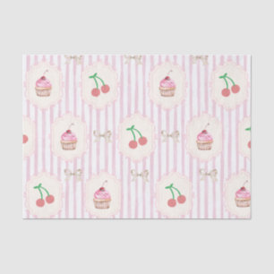 Papier Mousseline Cerises douces arrière - plan rose Pastel girly ré