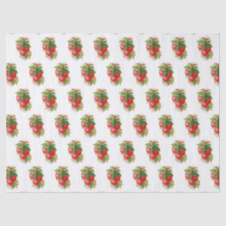 Papier Mousseline Cerises vintages