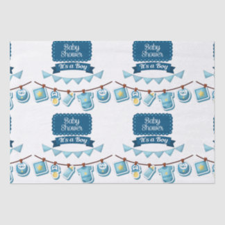 Papier Mousseline C'est un Baby shower garçon papier