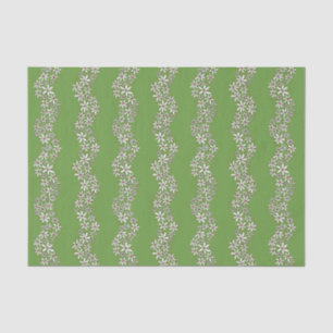 Papier Mousseline Chaîne de marguerite Fleur laide rayures blanc rou
