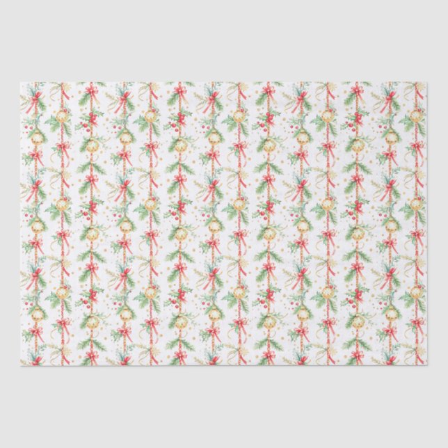 Papier Mousseline Chaîne de Noël Ornements Baubles (Recto)