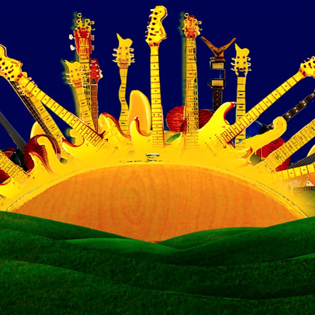 PAPIER MOUSSELINE CHAÎNES DE GUITARE AU SOLEIL (Créateur téléchargé)