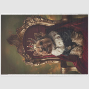 Papier Mousseline Chaise Yorkie Red Kings Arrière - plan léger Décou