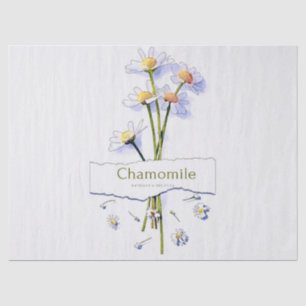 Papier Mousseline Chamomille aquarelle vintage poteau de tumeur ther