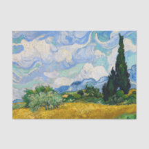 Champ de blé avec Cyprès par Vincent Van Gogh