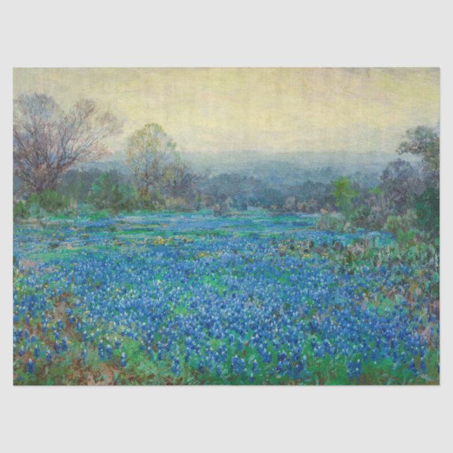 Papier Mousseline Champ de Bluebonnets par Julian Onderdon (Recto)