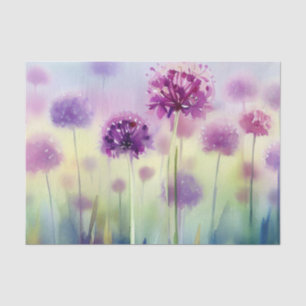 Papier Mousseline Champ de fleurs-Allium, (D) Aquarelle