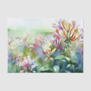 Papier Mousseline Champ de fleurs - Sucette de miel (A) Aquarelle