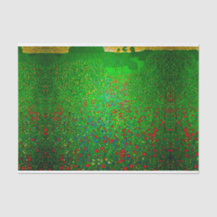 Papier Mousseline Champ de pavot Gustav Klimt